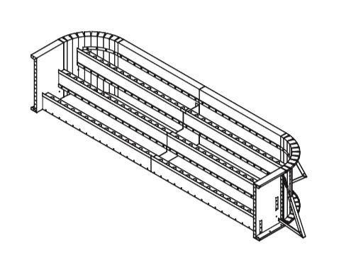 16' Wide Steel Step w/ 2' Radius Corners